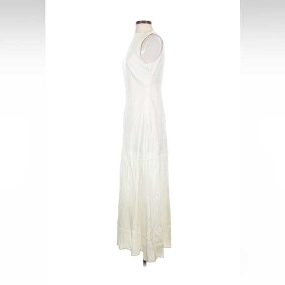 Doen Cream Silk High Neck Maxi Dress - Picture 5 of 8
